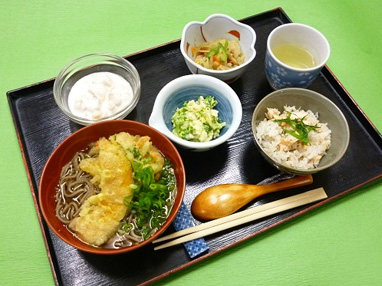 かき揚げそば膳